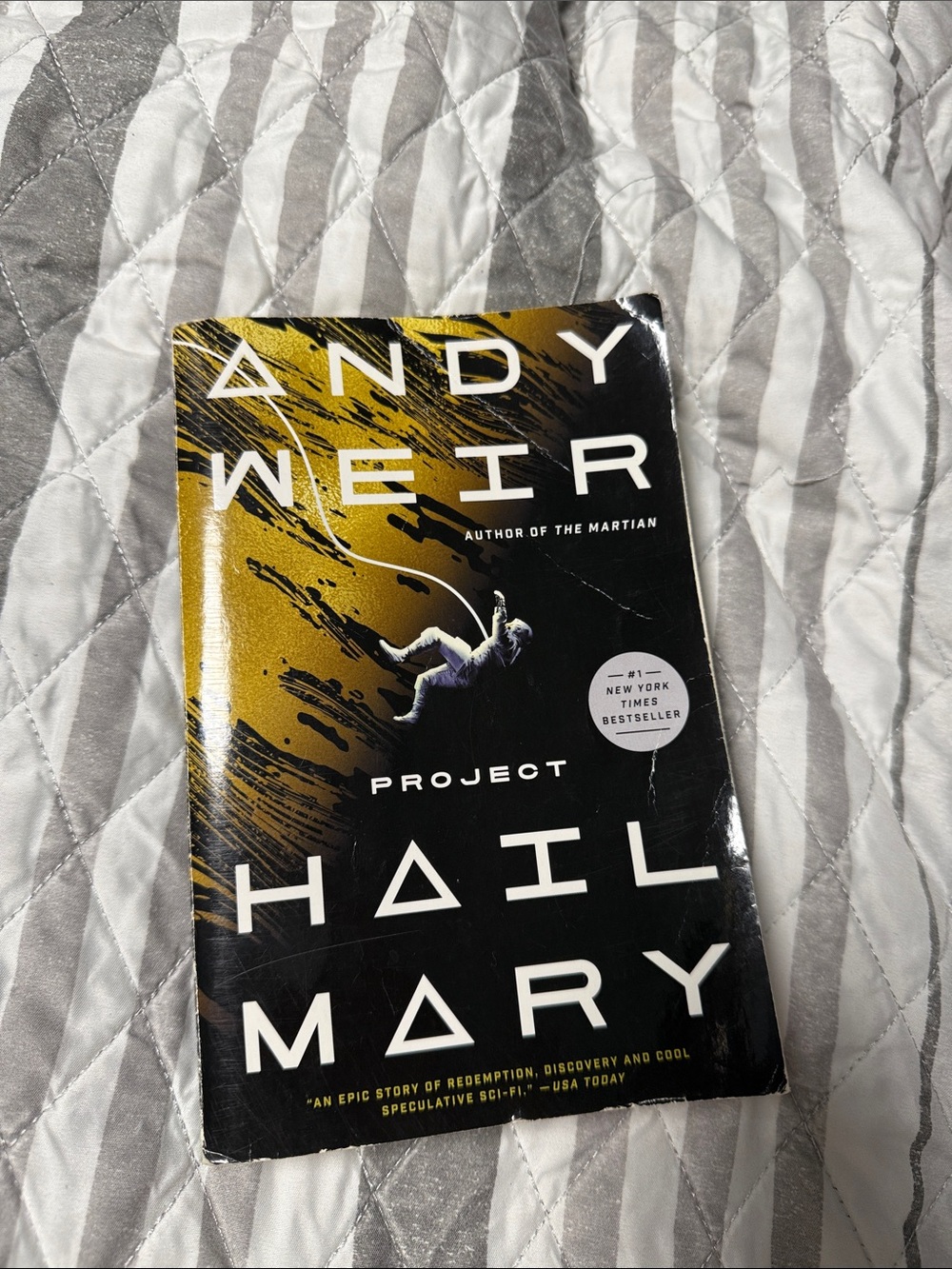 Andy Weir "Project Hail Mary" Paperback - Black & Gold Cover